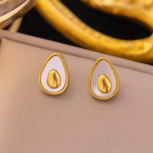 Gold Plated Avocado Earrings