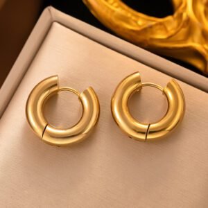 Trending C-Shaped Gold Plated Earrings