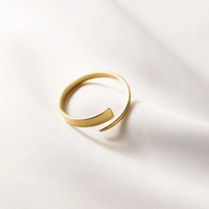 Modern Adjustable Gold Plated Ring