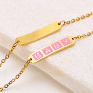 Cute Expressive Gold Plated Love Bracelet / Anklet