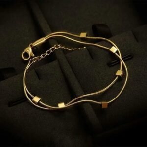 Multi Layered Cubic Gold Plated Bracelet / Anklet