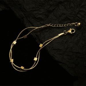 Multi Layered Cubic Gold Plated Bracelet / Anklet