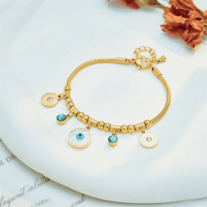 Egyptian Evil Eye Gold Plated Bracelet