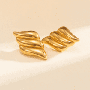 Ultra Premium Wings Of Gold Earrings