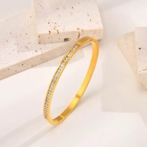 Premium Gold Plated Crystal Studded Bangle