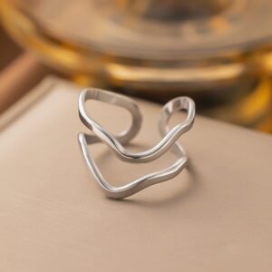 Stainless Steel Wave Ring