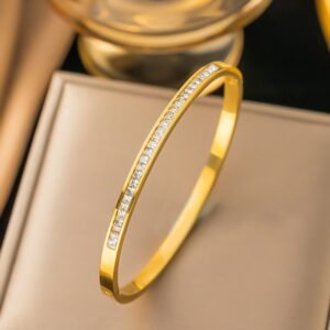 Premium Gold Plated Crystal Studded Bangle